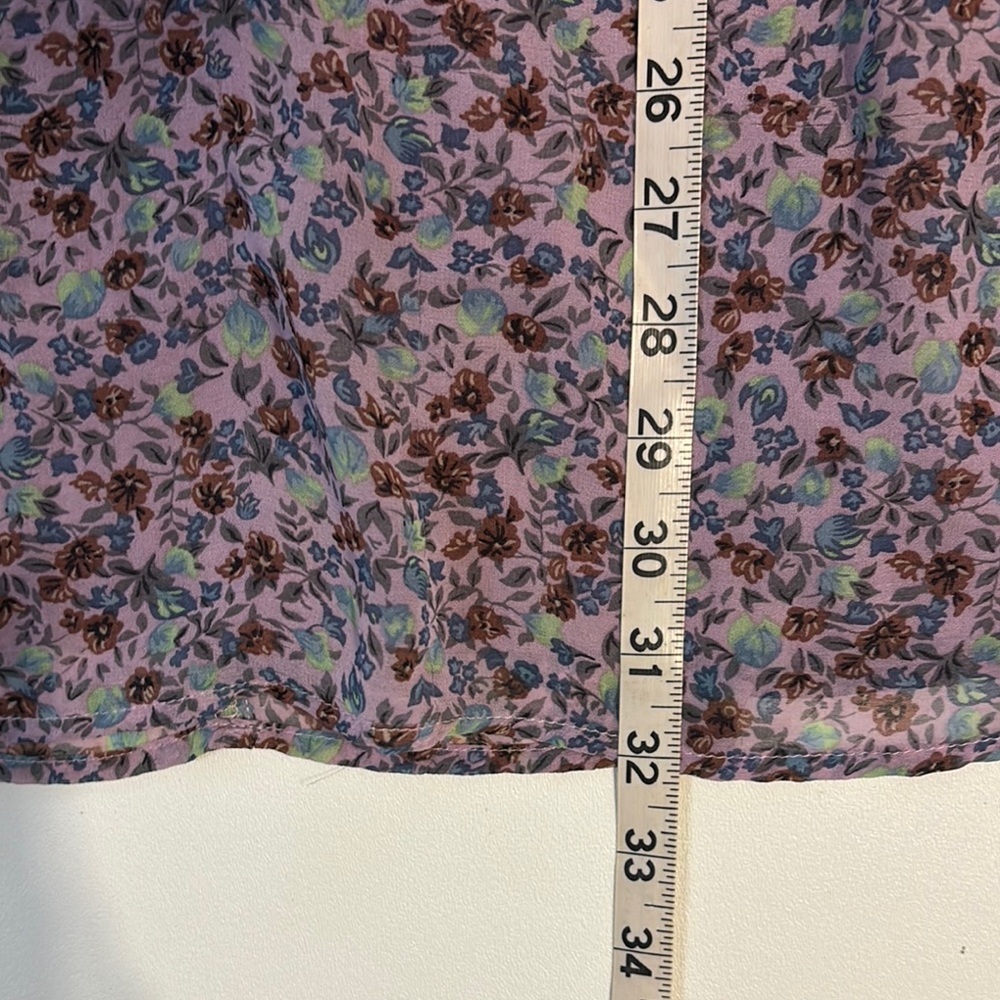 Wild Fable Floral Mini Sundress Sz Med V-Neck Empire Waist Cottagecore Romantic - Picture 10 of 11
